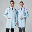 画像をギャラリービューアに読み込む, 白衣 長袖 ブルー 男性用/女性用 S〜XXXL