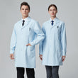 画像をギャラリービューアに読み込む, 白衣 長袖 ブルー 男性用/女性用 S〜XXXL