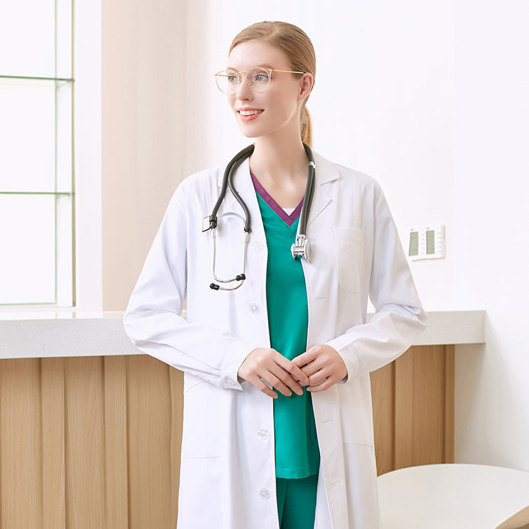 白衣 長袖 男性用/女性用 XS〜XXXL