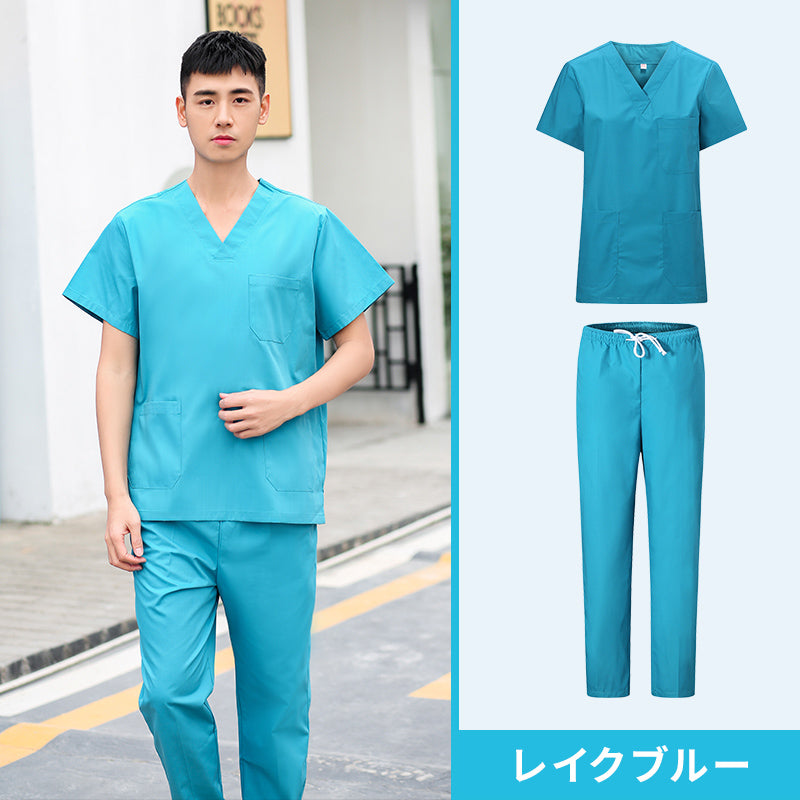 スクラブ上下セット 半袖 男性用 S〜XXXL 10色