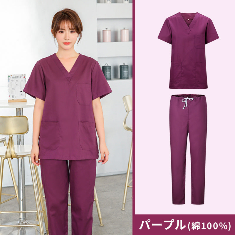 スクラブ上下セット 半袖 女性用 S〜XXXL 10色