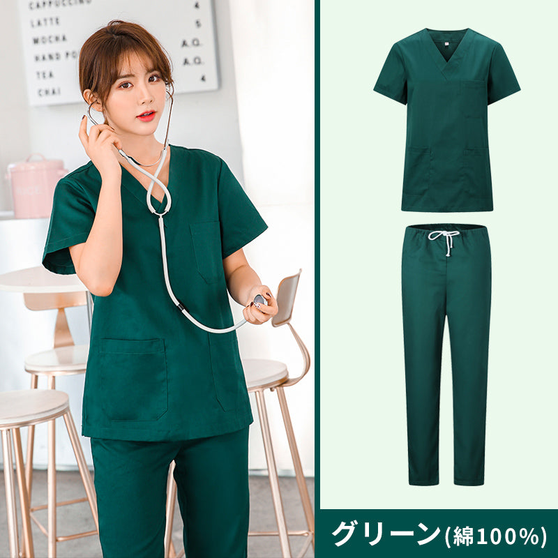 スクラブ上下セット 半袖 女性用 S〜XXXL 10色