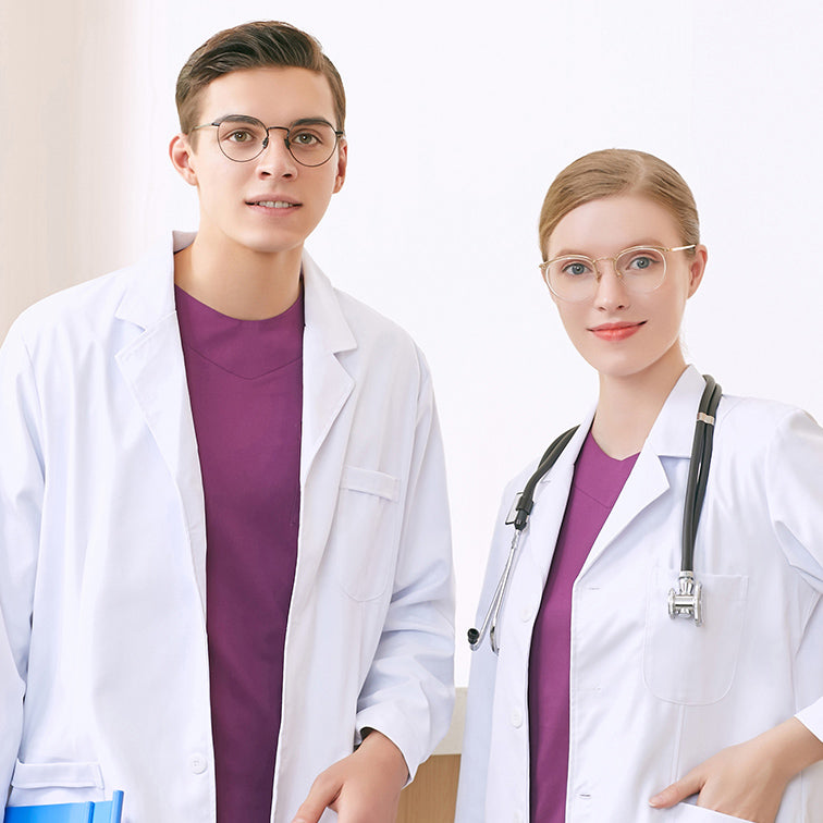 白衣 長袖 男性用/女性用 XS〜XXXL