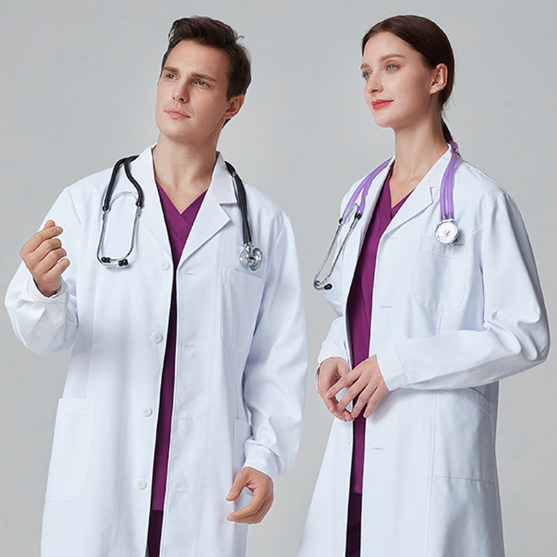 白衣 長袖 男性用 女性用 S〜XXXL 2色