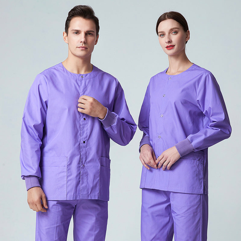 スクラブ上下セット 長袖 男女兼用 XS〜XXXL 6色