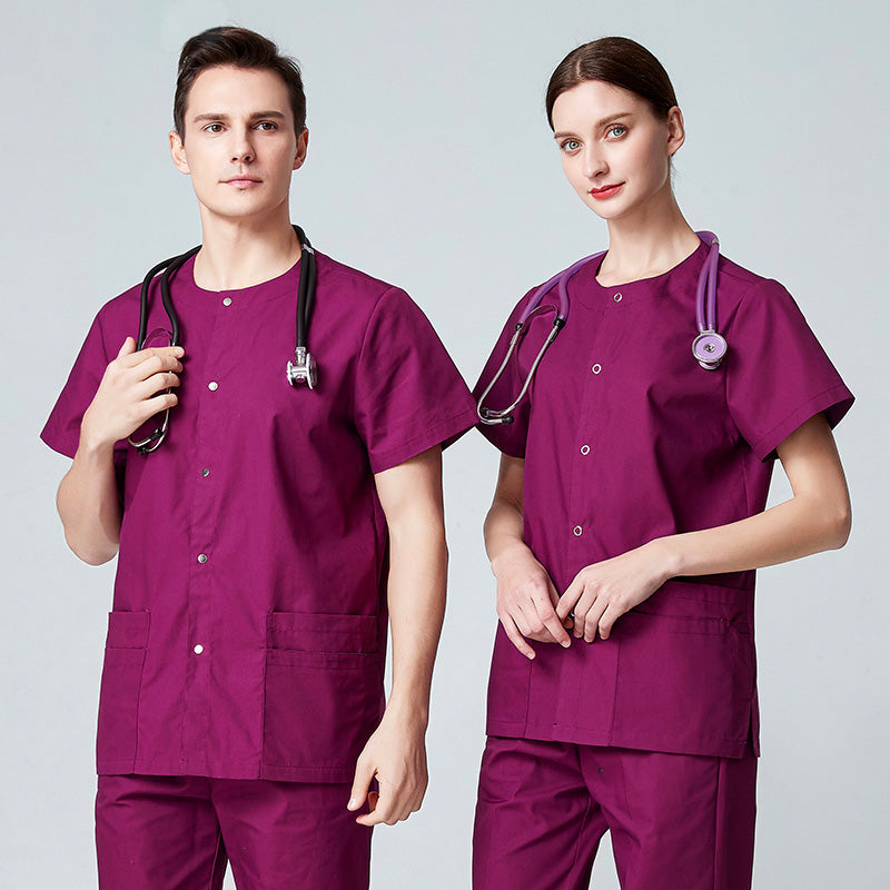 スクラブ上下セット 半袖 男女兼用 XS〜XXXL 6色