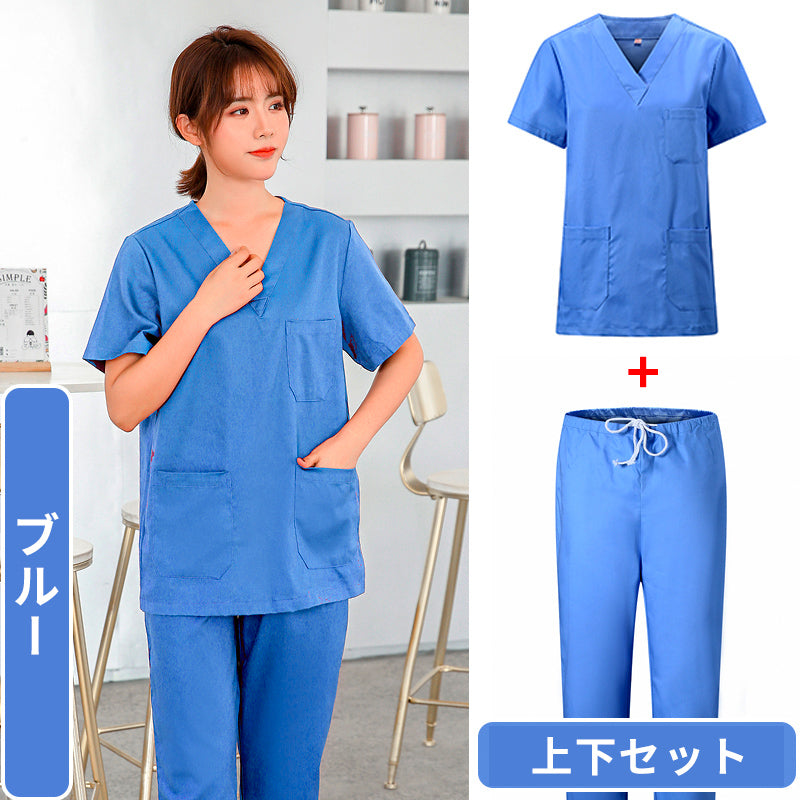 スクラブ上下セット 半袖 女性用 男性用 S〜XXXL 6色
