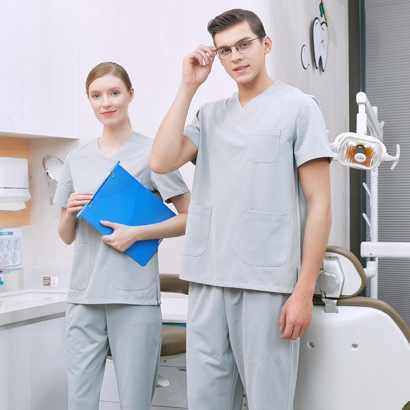 スクラブ上下セット 半袖 男女兼用 XS〜XXXL 3色