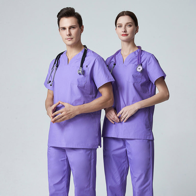 スクラブ 半袖 男女兼用 XS〜XXXL 5色