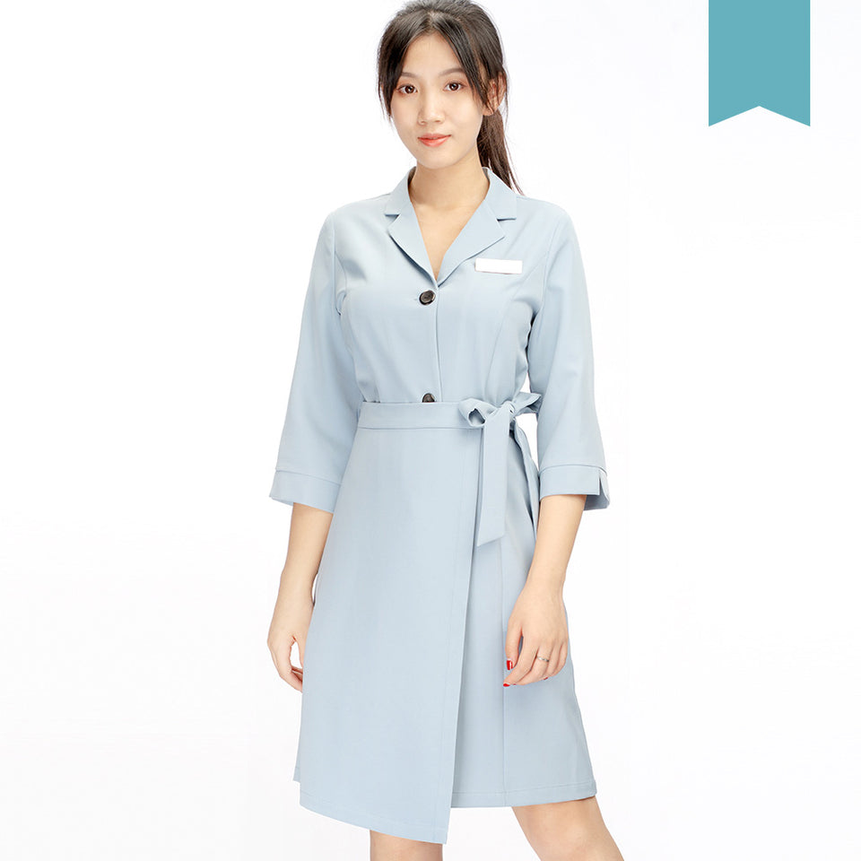 ナースウェア 女性用 七分袖 S〜XXL 2色