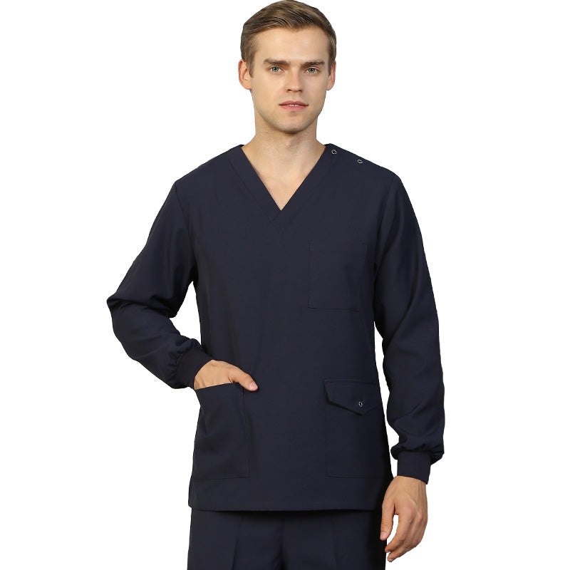 スクラブ上下セット 長袖 女性用 男性用 S〜XXL 2色