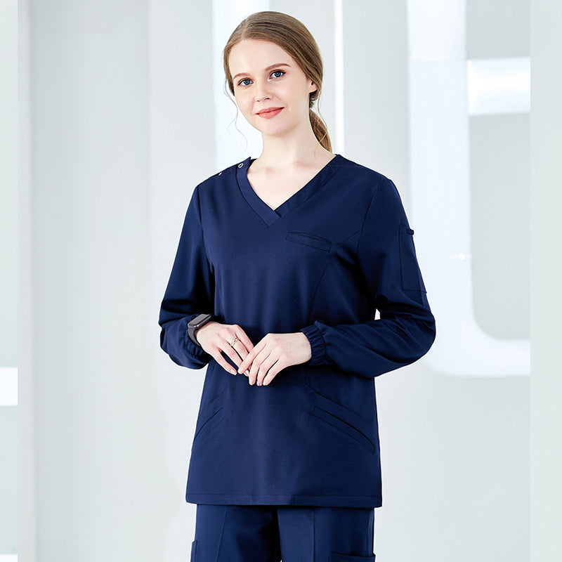 スクラブ 長袖 女性用 S〜XXXL 2色