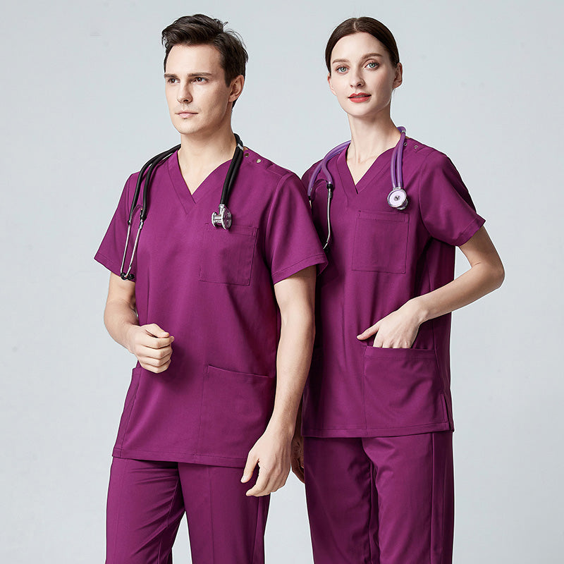 スクラブ上下セット 半袖 男女兼用 XS〜XXXL 2色