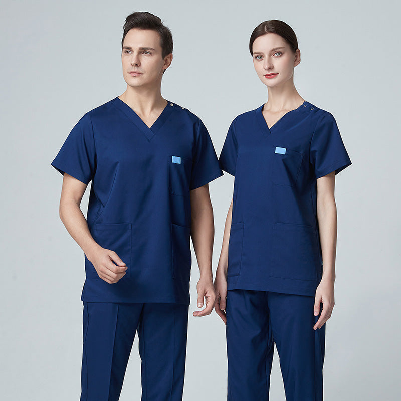 スクラブ 半袖 男女兼用 XS〜XXXL 2色