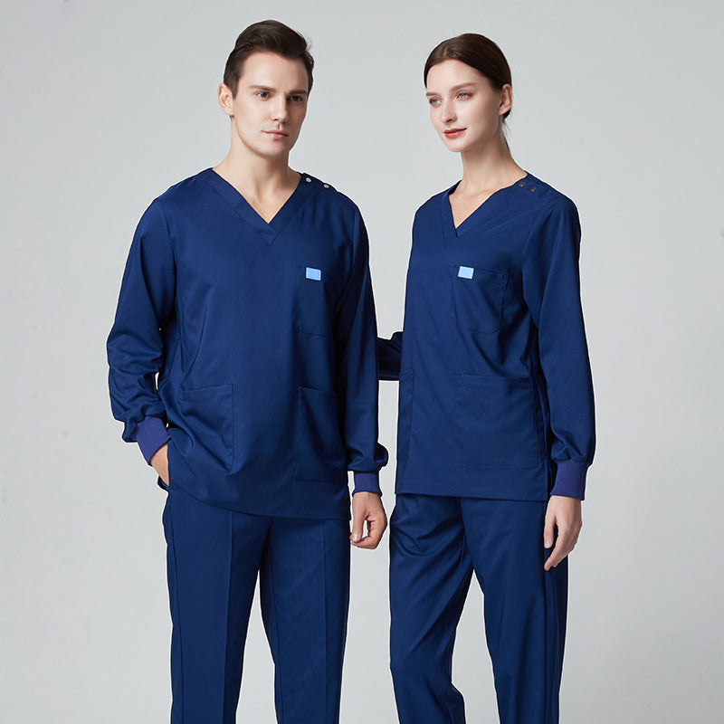 スクラブ 長袖 男女兼用 XS〜XXXL 2色