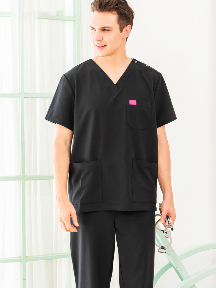 スクラブ上下セット 半袖 男女兼用 S〜XXXL 3色