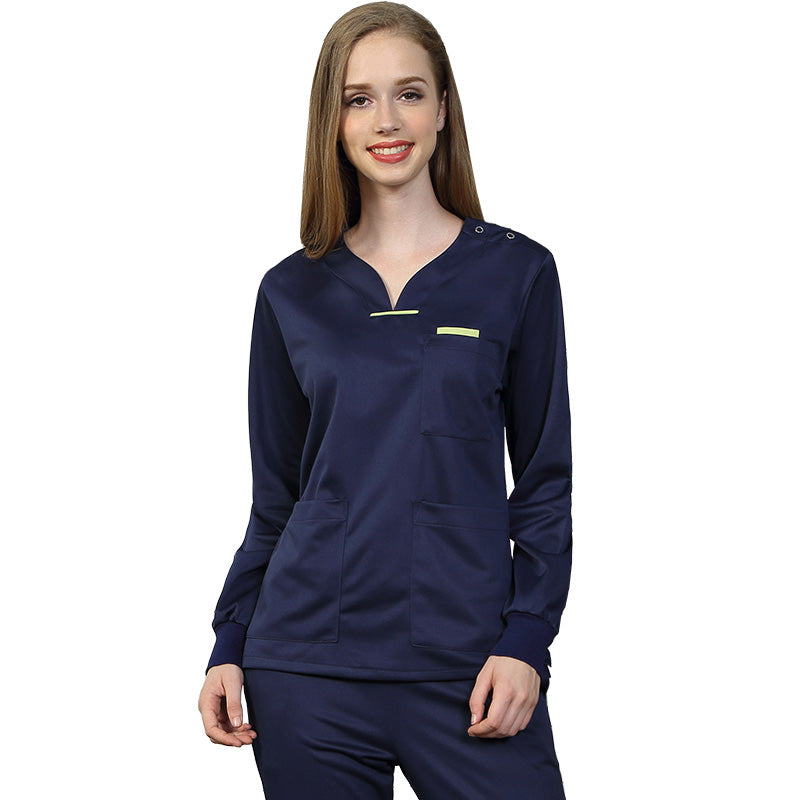 スクラブ上下セット 長袖 女性用 S〜XXL 5色