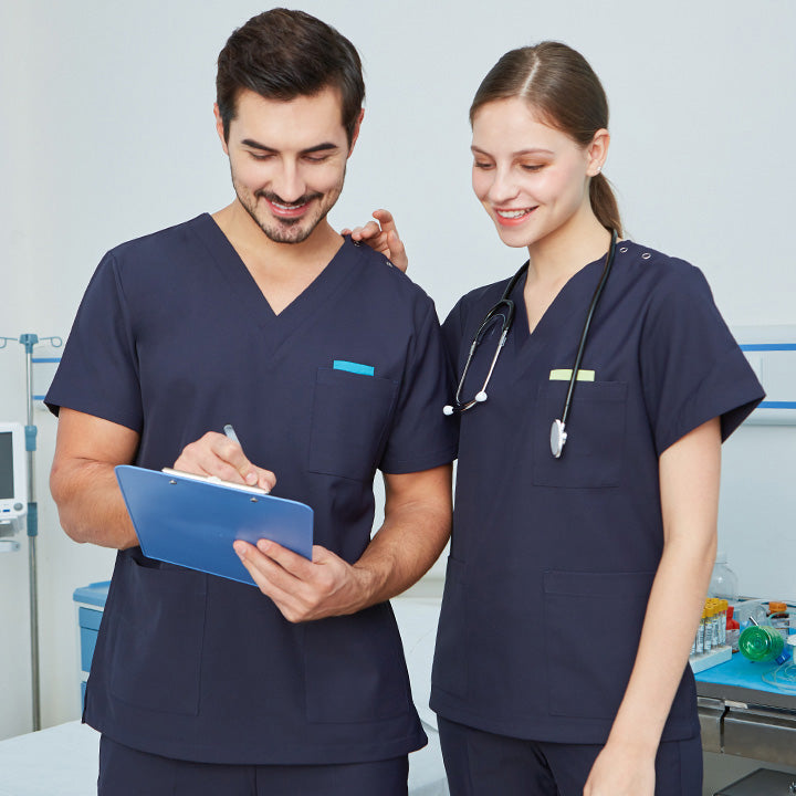 スクラブ上下セット 半袖 女性用 男性用 S〜XXL 8色