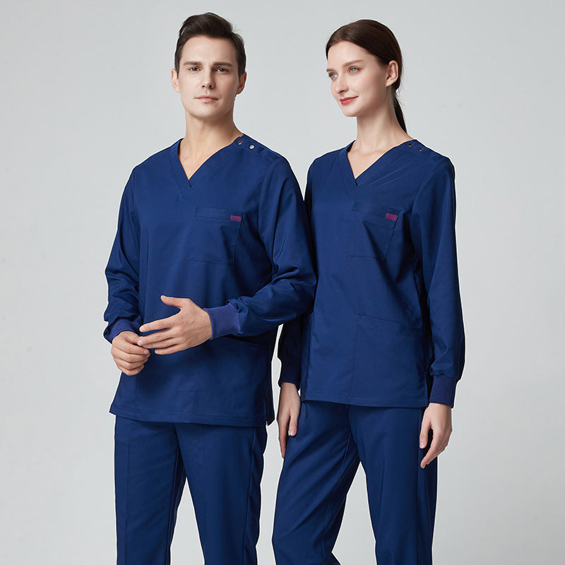 スクラブ上下セット 長袖 男女兼用 XS〜XXXL 3色