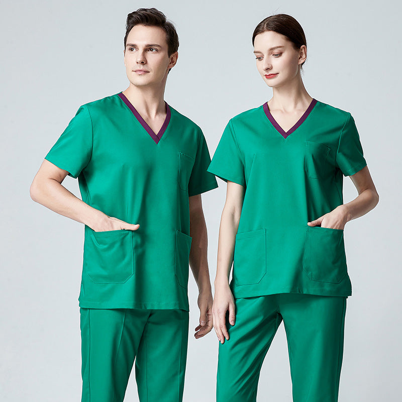 スクラブ上下セット 半袖 男女兼用 XS〜XXXL 2色