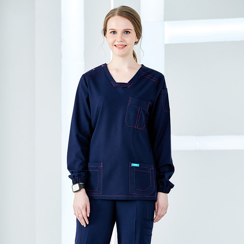 スクラブ 長袖 男女兼用 S〜XXXL 3色