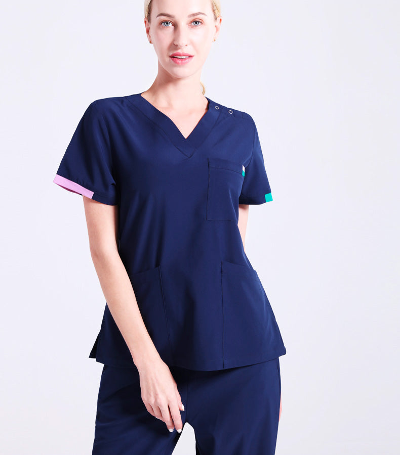 スクラブ上下セット 半袖 男女兼用 S〜XXXL 3色