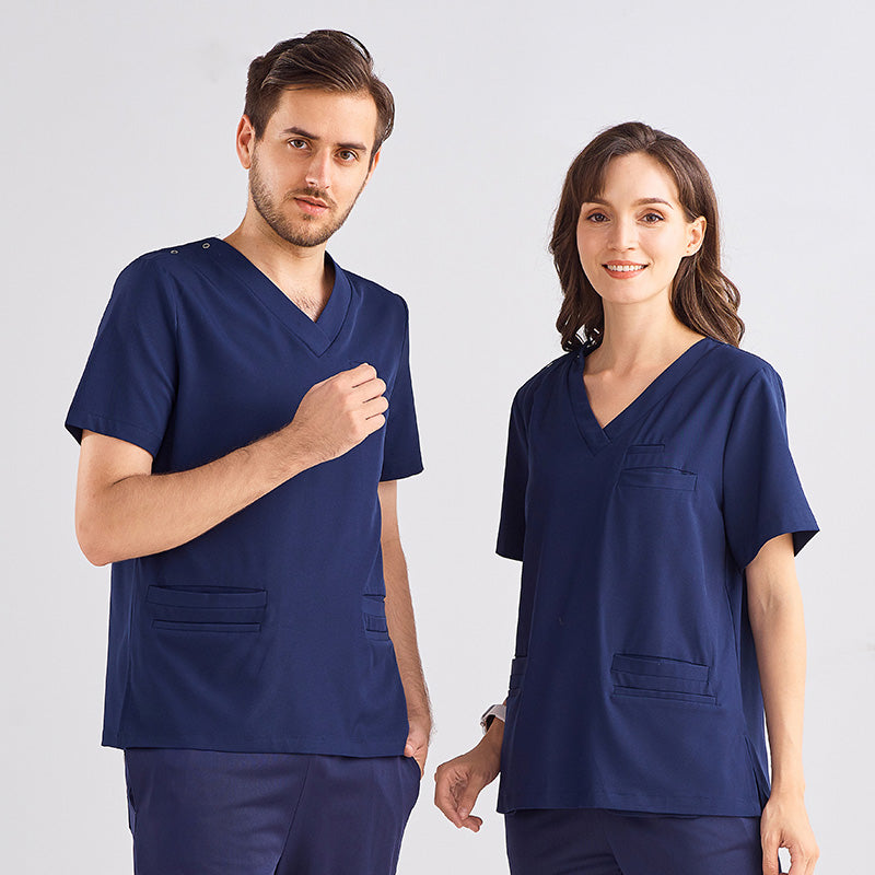 スクラブ 半袖 男女兼用 S〜XXXL 2色