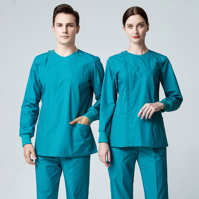 スクラブ上下セット 長袖 男女兼用 XS〜XXXL 5色