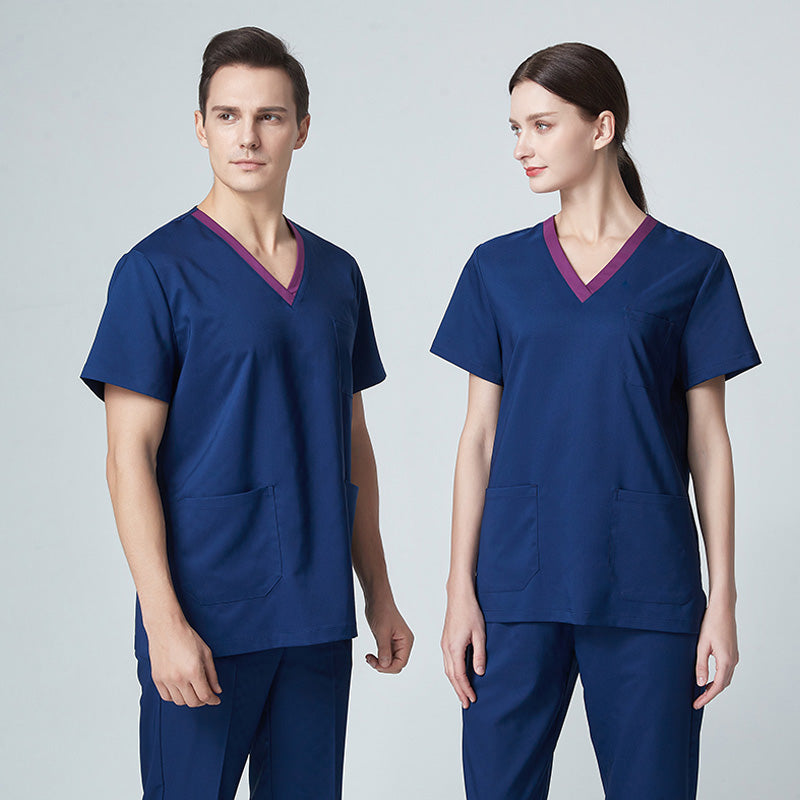 スクラブ上下セット 半袖 男女兼用 XS〜XXXL 2色