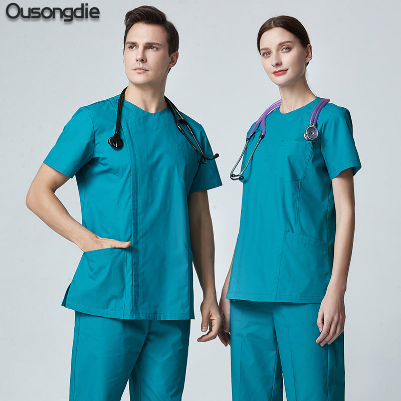 スクラブ上下セット 半袖 男女兼用 XS〜XXXL 5色