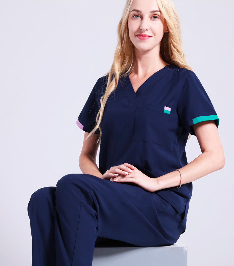 スクラブ上下セット 半袖 男女兼用 S〜XXXL 3色