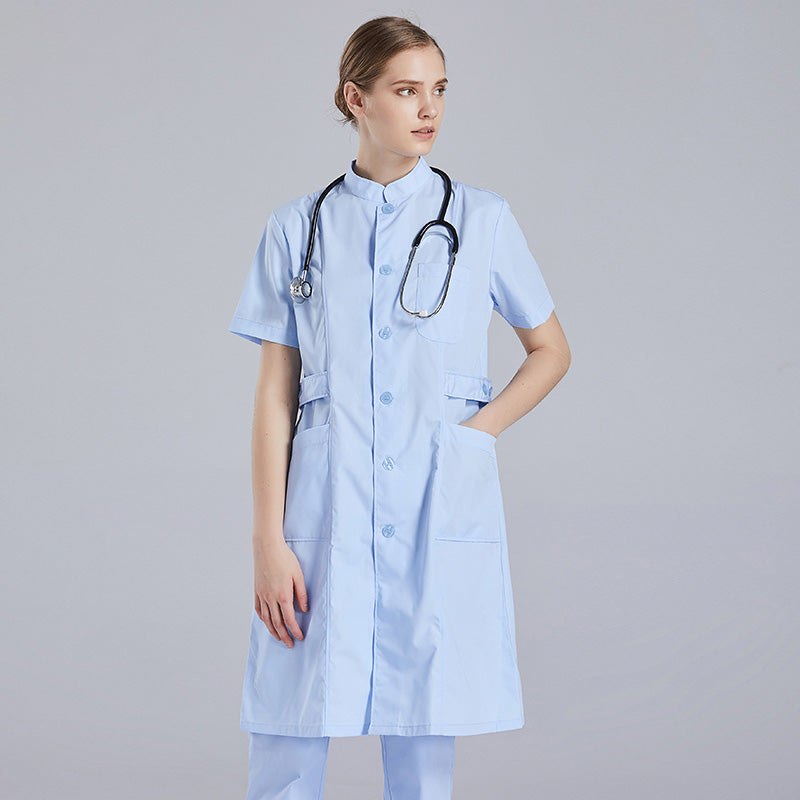 白衣 ドクターコート 半袖 女性用 男性用 S〜XXXL 2色