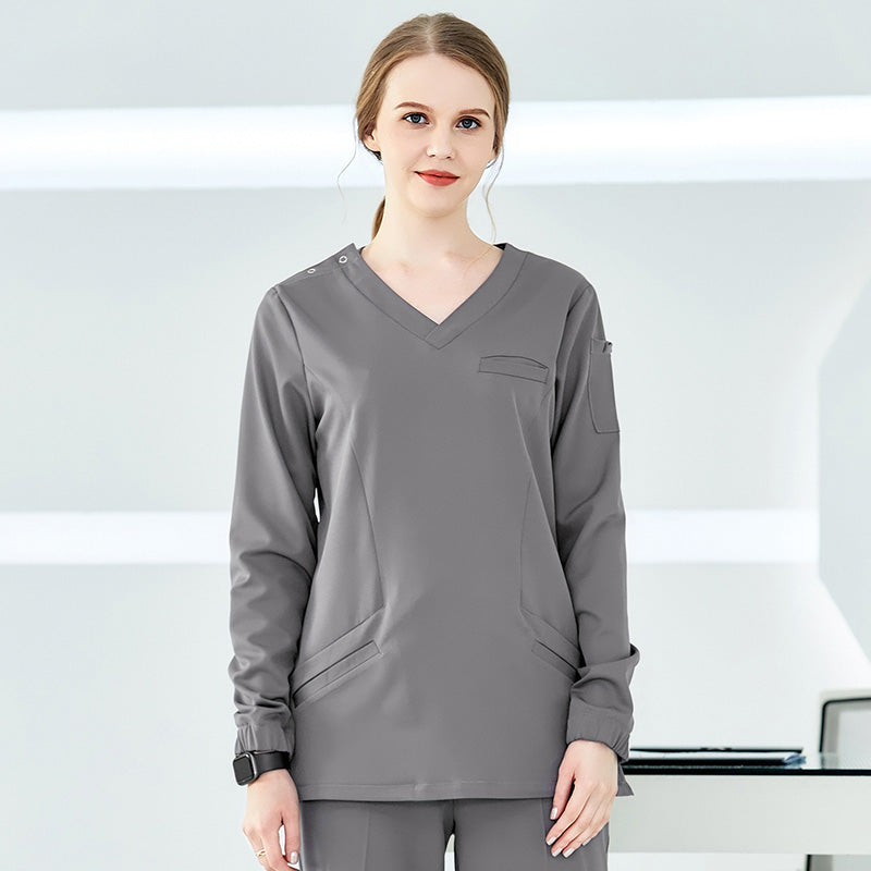 スクラブ 長袖 女性用 S〜XXXL 2色