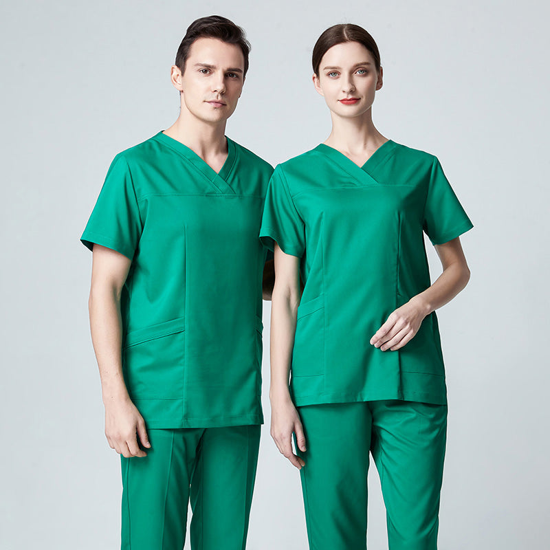 スクラブ上下セット 半袖 男女兼用 XS〜XXXL 2色