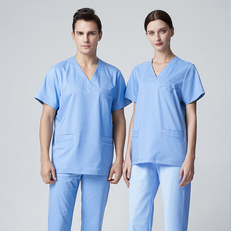 スクラブ上下セット 半袖 男女兼用 XS〜XXXL 4色