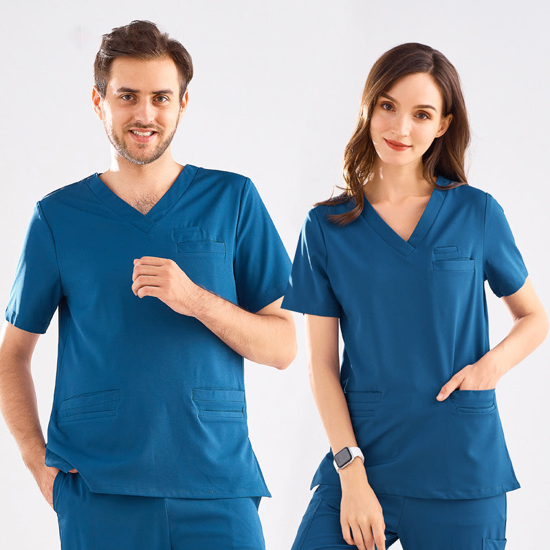 スクラブ 半袖 男女兼用 S〜XXXL 2色