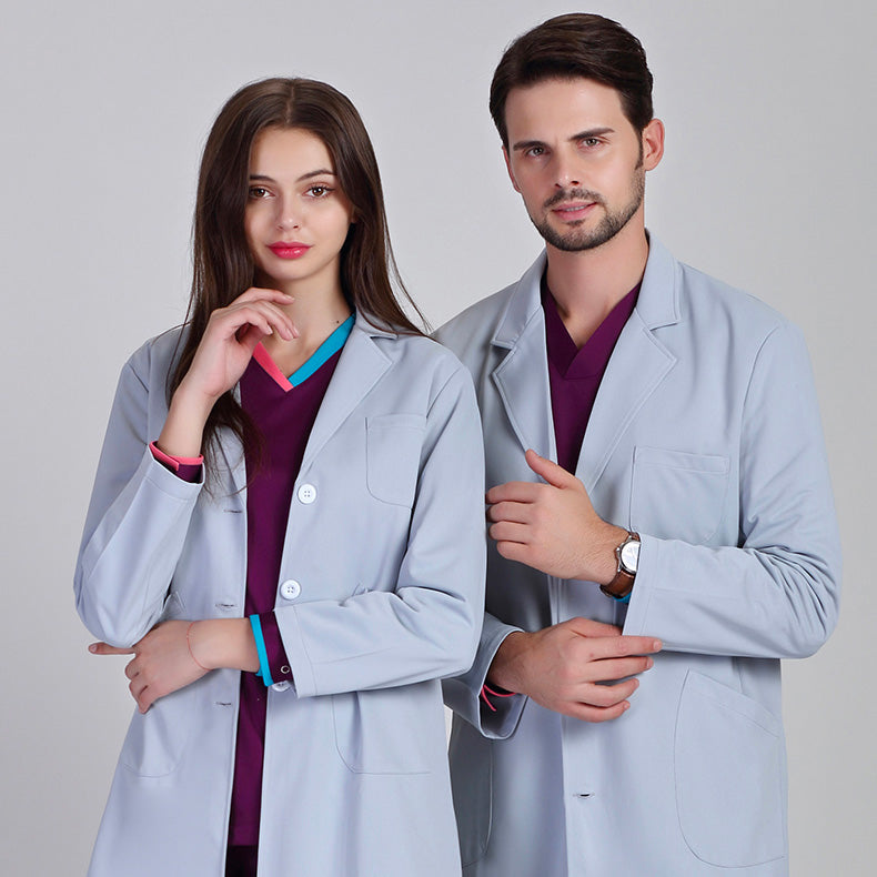 白衣 長袖 女性用 男性用 S〜XXXL 7色