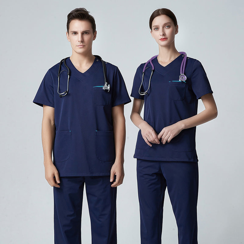 スクラブ上下セット 半袖 男女兼用 XS〜XXXL 4色