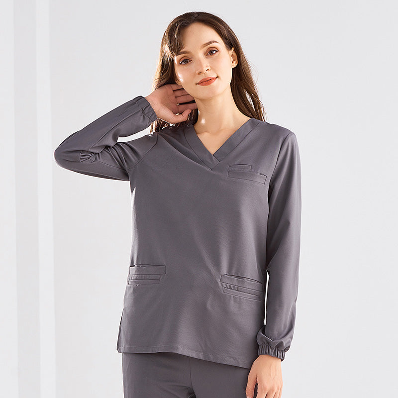 スクラブ 長袖 女性用 S〜XXXL 2色