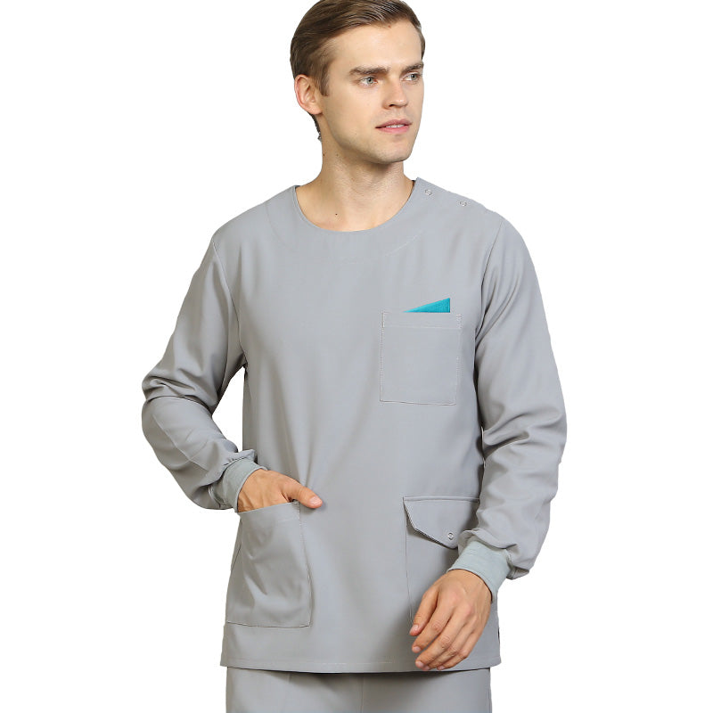 スクラブ上下セット 長袖 女性用 男性用 S〜XXL 4色