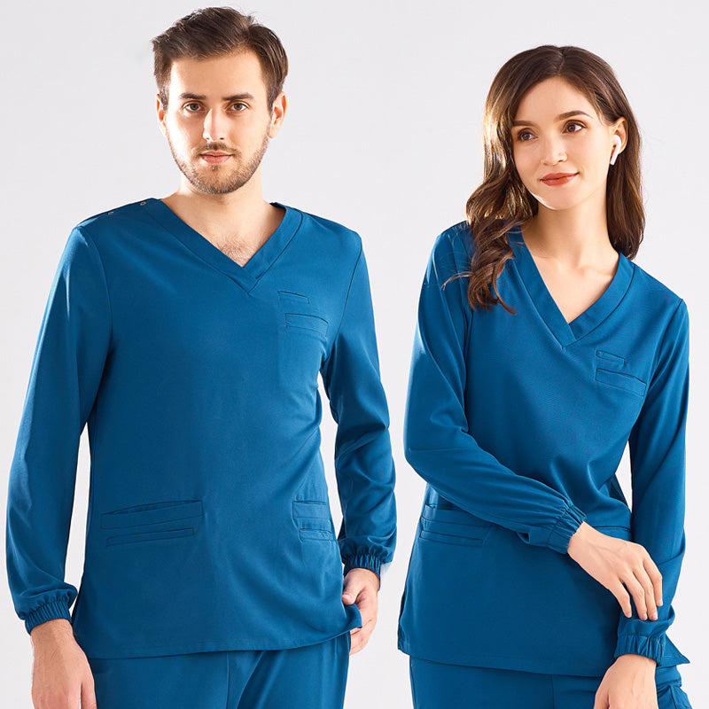 スクラブ 長袖 男女兼用 S〜XXXL 2色