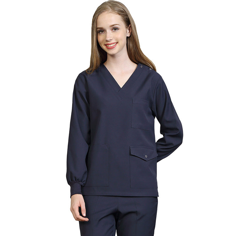 スクラブ上下セット 長袖 女性用 男性用 S〜XXL 2色