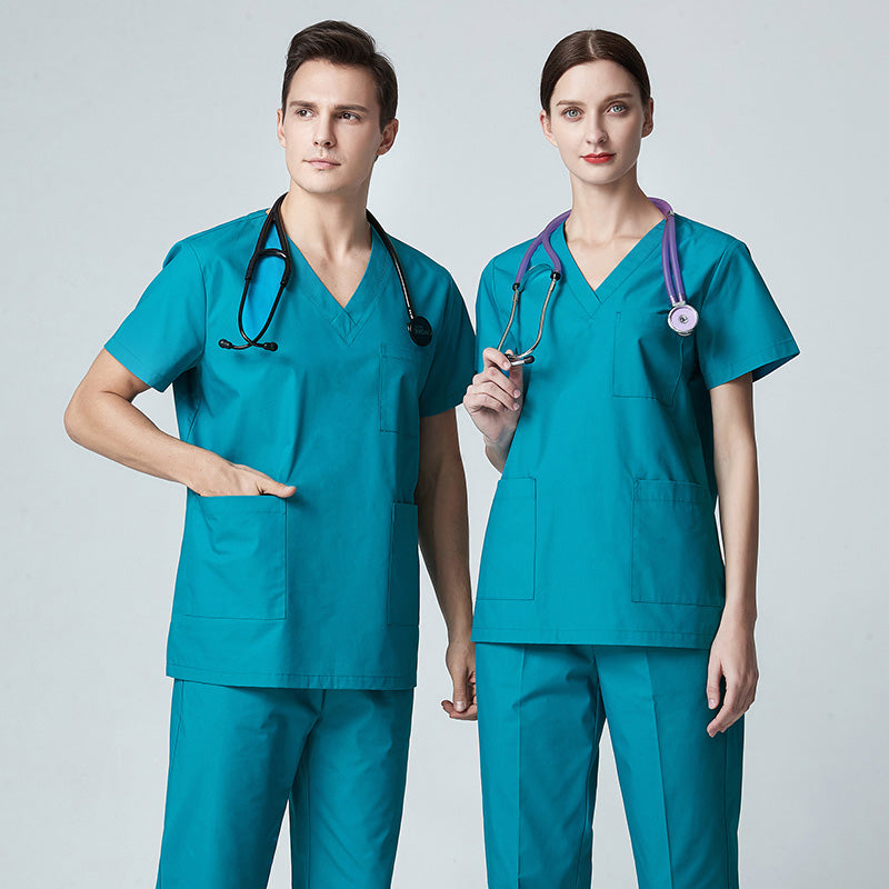 スクラブ上下セット 半袖 男女兼用 XS〜XXXL 5色