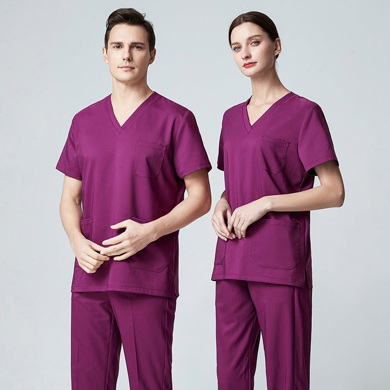 スクラブ上下セット 半袖 男女兼用 XS〜XXXL 3色