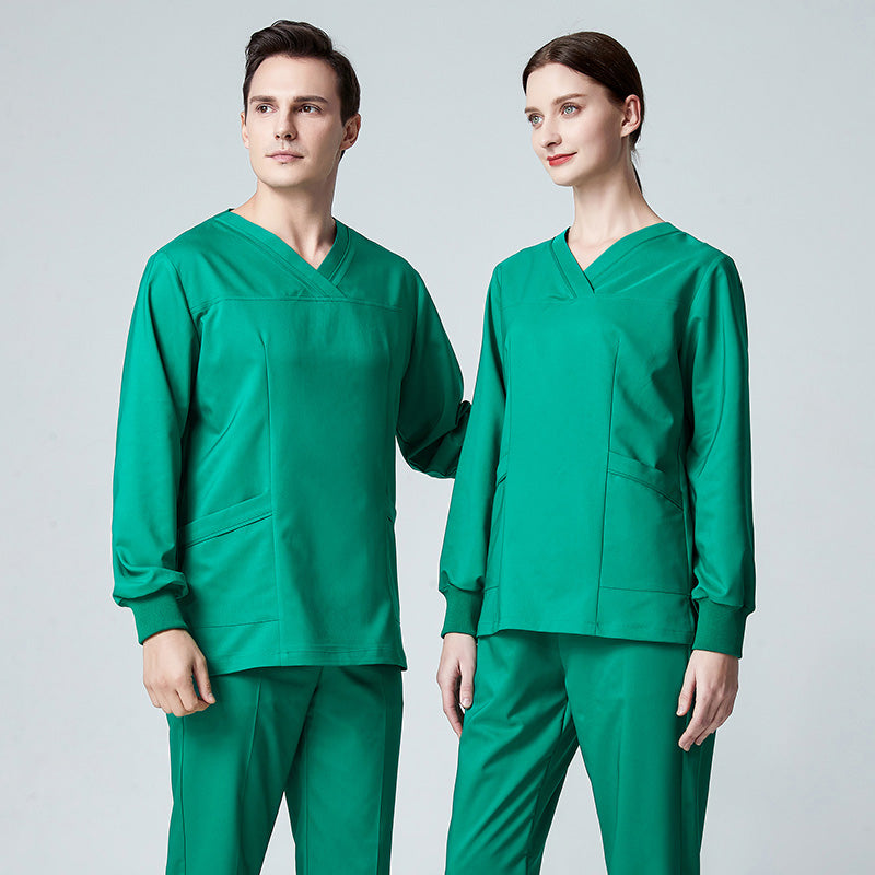 スクラブ上下セット 長袖 男女兼用 XS〜XXXL 3色