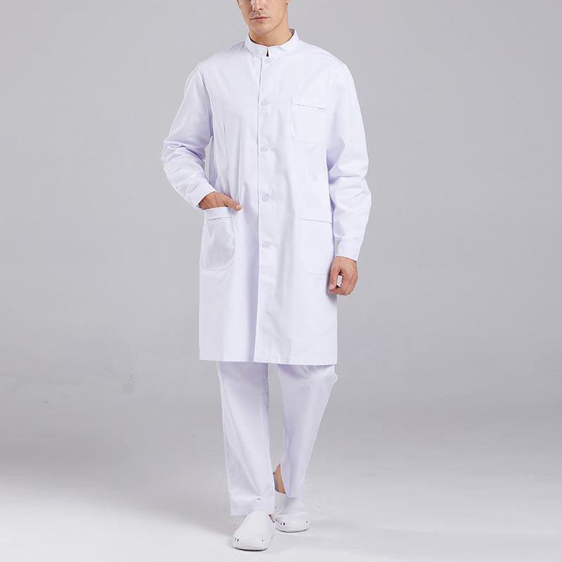 白衣 ドクターコート 長袖 女性用 男性用 S〜XXXL 2色