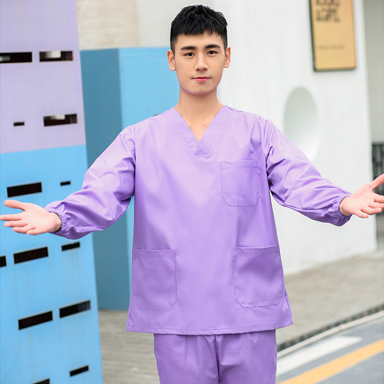 スクラブ上下セット 長袖 男性用 S〜XXXL 9色 – Medical Fun スクラブ