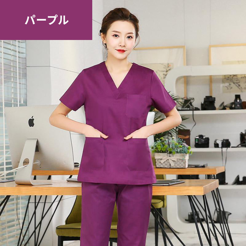 スクラブ上下セット 半袖 女性用 S〜XXL 8色