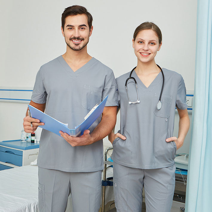 スクラブ上下セット 半袖 女性用 男性用 S〜XXL 3色