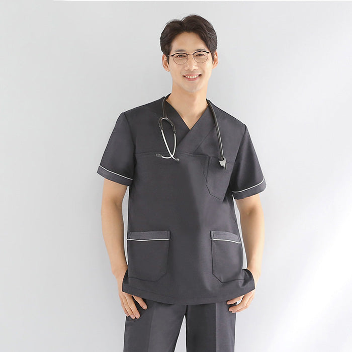 スクラブ上下セット 半袖 男性用 S〜XXXL 5色